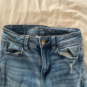American Eagle Outfitters Women's High Rise Light Blue Jeans